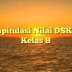 Rekapitulasi Nilai DSK2018 Kelas B